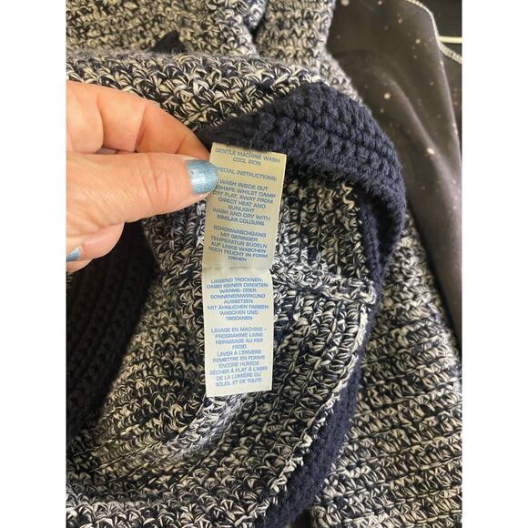 Boden Women's Cardigan Sweater Size US 4 Navy Blue Knit Cotton Knit - Picture 5 of 6